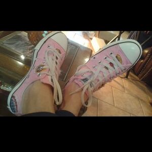 Pink Chucks Converse All Star Patchwork Sneakers-7.5 Pre Owned